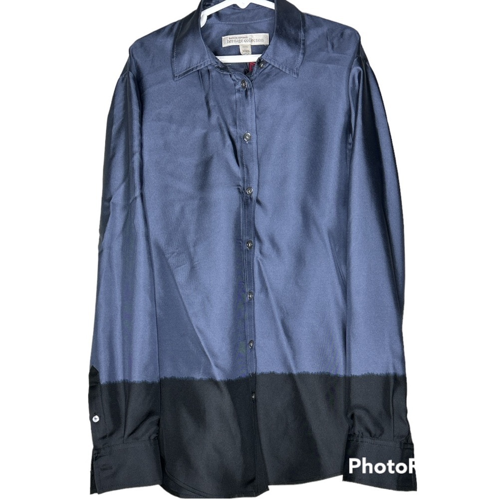 NWT BANANA REPUBLIC Heritage Collection 100% Silk Button Down Shirt XXS Petite